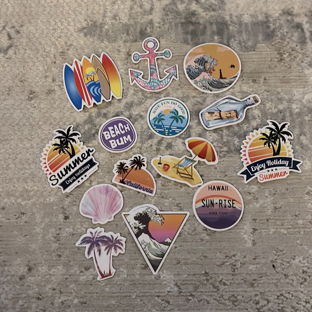 Beach bum sticker pack!